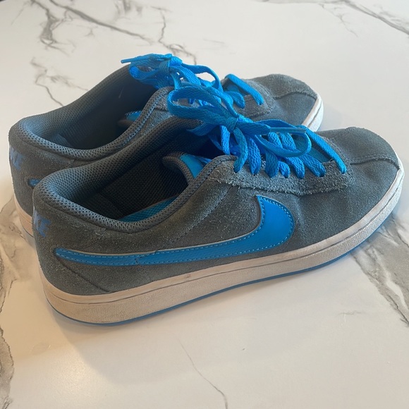 Nike Blazer Low Grey & Blue Suede Shoe, Youth 5.5, Women’s 7, - Picture 3 of 10